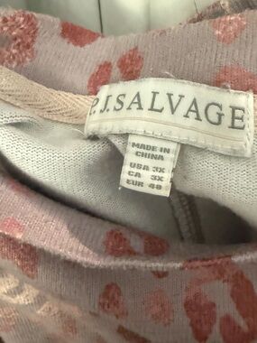 P.J. Salvage Pink and Coral Heart Print Pajama Top